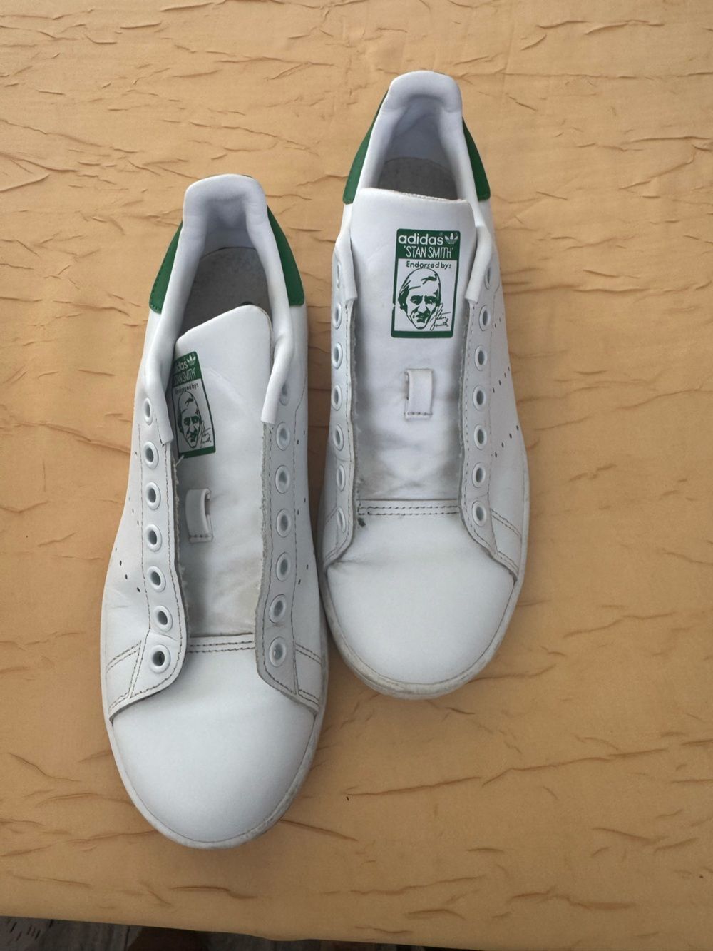 Adidas Stan Smith White Green Classic Low Top Tennis Sneakers Size 7.5